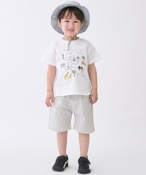 petit main(プティマイン)の「【リンク】アソート柄ハーフパンツ(その他パンツ・キッズ・ライトベージュ/ストライプ/ブルー・130cm/110cm/120cm/100cm/90cm/80cm)」の3枚目の写真