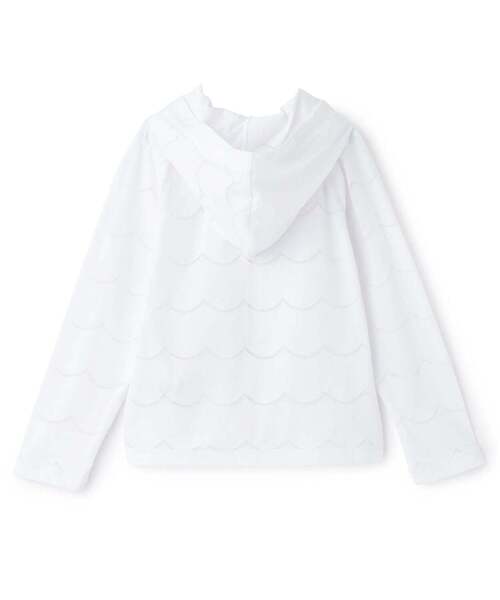 kate spade new york kids(ケイトスペードニューヨーク)の「【人気商品再入荷】【直営店で取り扱い無し】トドラー スカラップオパールパーカ(パーカー・キッズ・オフホワイト・130cm/120cm)」の2枚目の写真