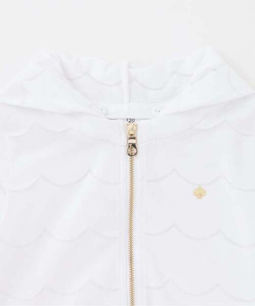 kate spade new york kids(ケイトスペードニューヨーク)の「【人気商品再入荷】【直営店で取り扱い無し】トドラー スカラップオパールパーカ(パーカー・キッズ・オフホワイト・130cm/120cm)」の3枚目の写真