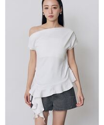 MURUA | ラッフルヘムワンショルトップス(Tシャツ/カットソー)