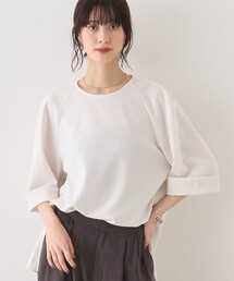 Rouge vif | ダンボールゆったりブラウス/カットソー/半袖/ストレッチ素材(シャツ/ブラウス)