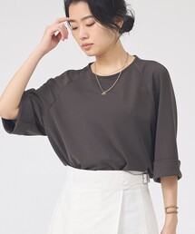 Rouge vif | ダンボールゆったりブラウス/カットソー/半袖/ストレッチ素材(シャツ/ブラウス)