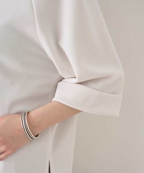 Rouge vif（ルージュヴィフ）の「ダンボールゆったりブラウス/カットソー/半袖/ストレッチ素材（シャツ/ブラウス・レディース・チャコールグレー/オフホワイト・フリー）」の13枚目の写真