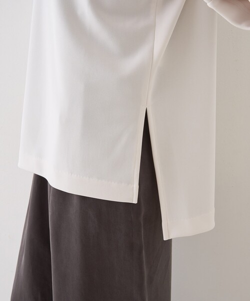 Rouge vif（ルージュヴィフ）の「ダンボールゆったりブラウス/カットソー/半袖/ストレッチ素材（シャツ/ブラウス・レディース・チャコールグレー/オフホワイト・フリー）」の12枚目の写真