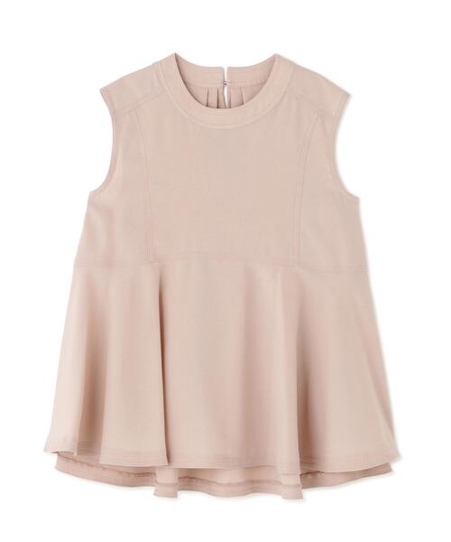 NATURAL BEAUTY BASIC（ナチュラルビューティーベーシック）の「ジョーゼットペプラムブラウス（シャツ/ブラウス・レディース・ネイビー/ベージュ/ブルー・ﾌﾘ-）」の19枚目の写真