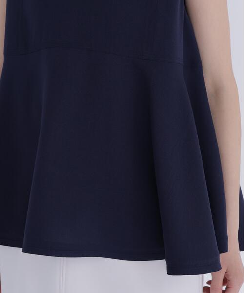 NATURAL BEAUTY BASIC（ナチュラルビューティーベーシック）の「ジョーゼットペプラムブラウス（シャツ/ブラウス・レディース・ネイビー/ベージュ/ブルー・ﾌﾘ-）」の6枚目の写真