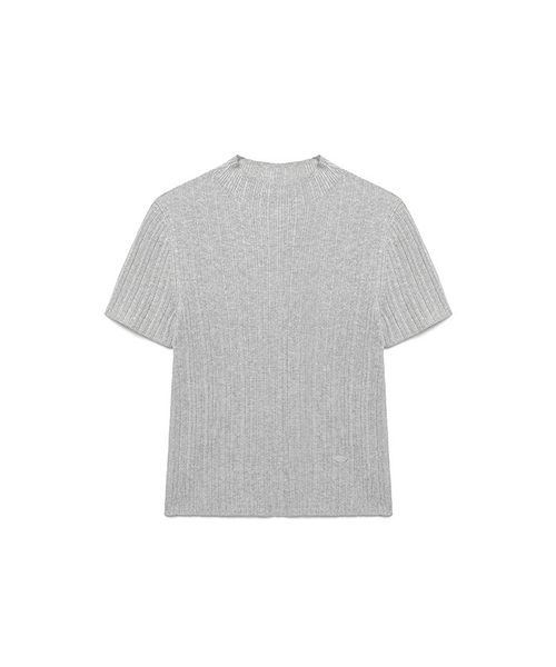 COSTUME O’CLOCK（コスチュームオクロック）の「[ITALY] スリムモックネックリブハーフニット 5カラー COWKT014（Tシャツ/カットソー・レディース・ブラック/アイボリー/ブラウン/オートミール/グレー・F）」の3枚目の写真