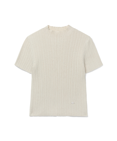 COSTUME O’CLOCK（コスチュームオクロック）の「[ITALY] スリムモックネックリブハーフニット 5カラー COWKT014（Tシャツ/カットソー・レディース・ブラック/アイボリー/ブラウン/オートミール/グレー・F）」の15枚目の写真