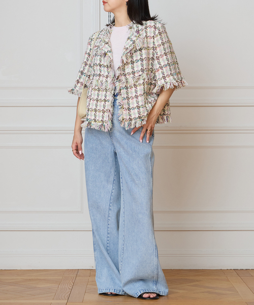 IENA LA BOUCLE(イエナラブークル)の「IENA LA BOUCLE LINTONカラーツィードボレロジャケット(その他アウター・レディース・オフホワイト・FREE)」の9枚目の写真