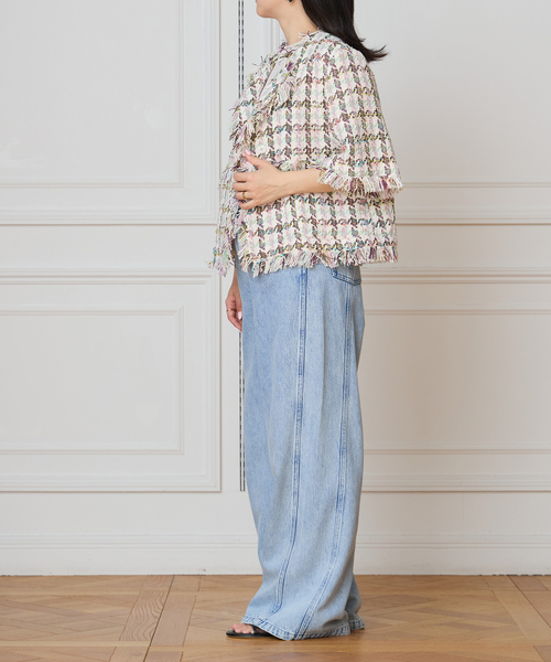 IENA LA BOUCLE(イエナラブークル)の「IENA LA BOUCLE LINTONカラーツィードボレロジャケット(その他アウター・レディース・オフホワイト・FREE)」の10枚目の写真
