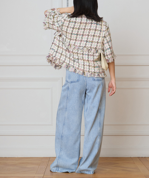 IENA LA BOUCLE(イエナラブークル)の「IENA LA BOUCLE LINTONカラーツィードボレロジャケット(その他アウター・レディース・オフホワイト・FREE)」の11枚目の写真