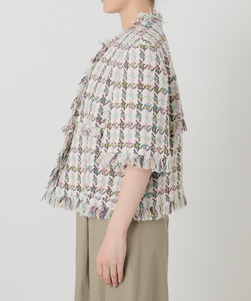 IENA LA BOUCLE(イエナラブークル)の「IENA LA BOUCLE LINTONカラーツィードボレロジャケット(その他アウター・レディース・オフホワイト・FREE)」の14枚目の写真