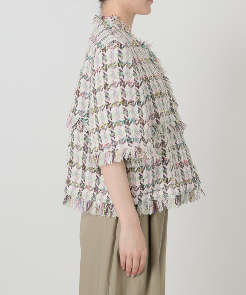 IENA LA BOUCLE(イエナラブークル)の「IENA LA BOUCLE LINTONカラーツィードボレロジャケット(その他アウター・レディース・オフホワイト・FREE)」の16枚目の写真