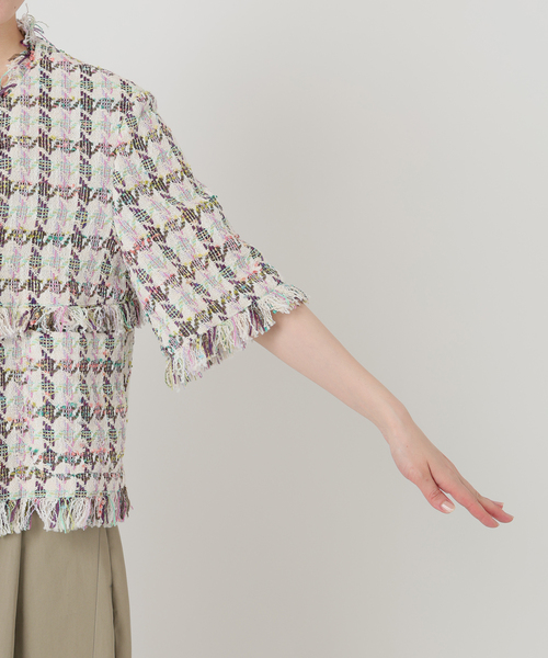 IENA LA BOUCLE(イエナラブークル)の「IENA LA BOUCLE LINTONカラーツィードボレロジャケット(その他アウター・レディース・オフホワイト・FREE)」の17枚目の写真