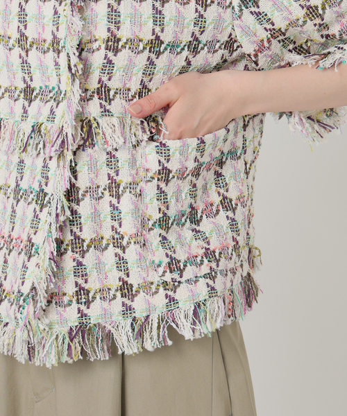 IENA LA BOUCLE(イエナラブークル)の「IENA LA BOUCLE LINTONカラーツィードボレロジャケット(その他アウター・レディース・オフホワイト・FREE)」の18枚目の写真