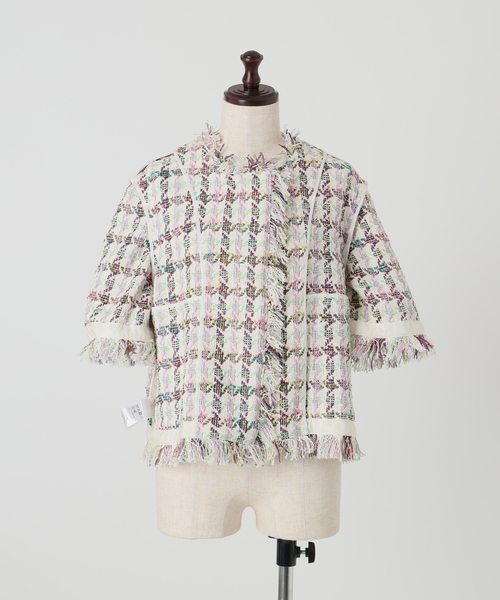 IENA LA BOUCLE(イエナラブークル)の「IENA LA BOUCLE LINTONカラーツィードボレロジャケット(その他アウター・レディース・オフホワイト・FREE)」の21枚目の写真