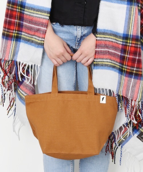CAMPFREE（キャンプフリー）の「[キャンプフリー] CAMPFREE ワンポイント ミニトートバッグ ランチバッグ 7L [綿 キャンバス 帆布 コットン]（トートバッグ・レディース・ブラック/キャメル/ネイビー/カーキ/アイボリー・FREE）」の5枚目の写真