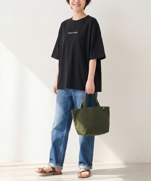 CAMPFREE（キャンプフリー）の「[キャンプフリー] CAMPFREE ワンポイント ミニトートバッグ ランチバッグ 7L [綿 キャンバス 帆布 コットン]（トートバッグ・レディース・ブラック/キャメル/ネイビー/カーキ/アイボリー・FREE）」の3枚目の写真