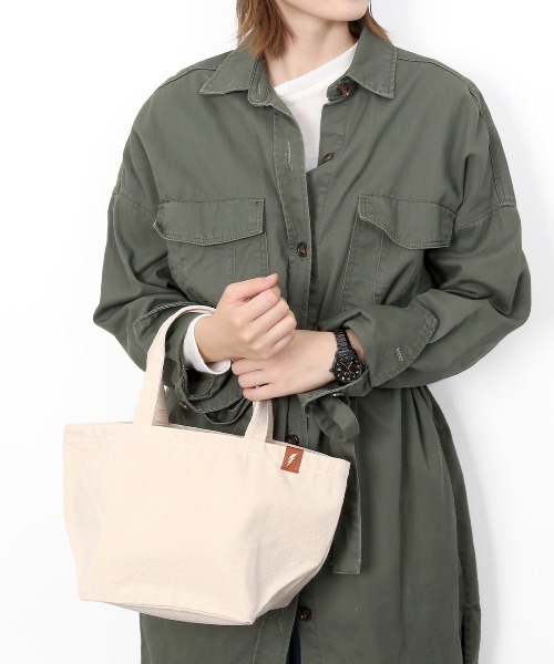 CAMPFREE（キャンプフリー）の「[キャンプフリー] CAMPFREE ワンポイント ミニトートバッグ ランチバッグ 7L [綿 キャンバス 帆布 コットン]（トートバッグ・レディース・ブラック/キャメル/ネイビー/カーキ/アイボリー・FREE）」の15枚目の写真
