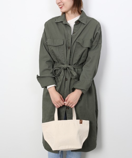 CAMPFREE（キャンプフリー）の「[キャンプフリー] CAMPFREE ワンポイント ミニトートバッグ ランチバッグ 7L [綿 キャンバス 帆布 コットン]（トートバッグ・レディース・ブラック/キャメル/ネイビー/カーキ/アイボリー・FREE）」の7枚目の写真