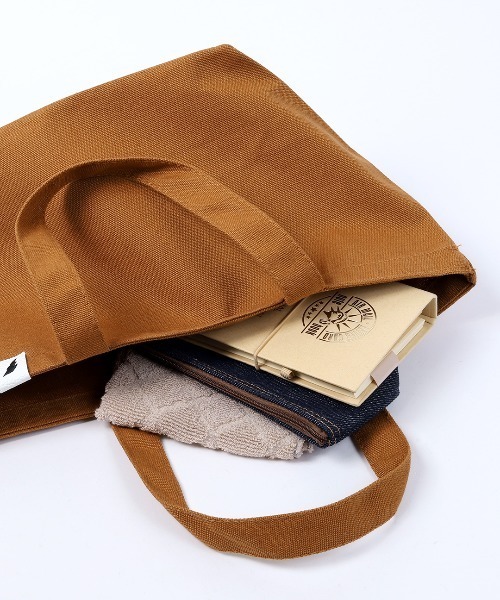 CAMPFREE（キャンプフリー）の「[キャンプフリー] CAMPFREE ワンポイント ミニトートバッグ ランチバッグ 7L [綿 キャンバス 帆布 コットン]（トートバッグ・レディース・ブラック/キャメル/ネイビー/カーキ/アイボリー・FREE）」の9枚目の写真