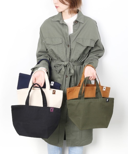 CAMPFREE（キャンプフリー）の「[キャンプフリー] CAMPFREE ワンポイント ミニトートバッグ ランチバッグ 7L [綿 キャンバス 帆布 コットン]（トートバッグ・レディース・ブラック/キャメル/ネイビー/カーキ/アイボリー・FREE）」の13枚目の写真