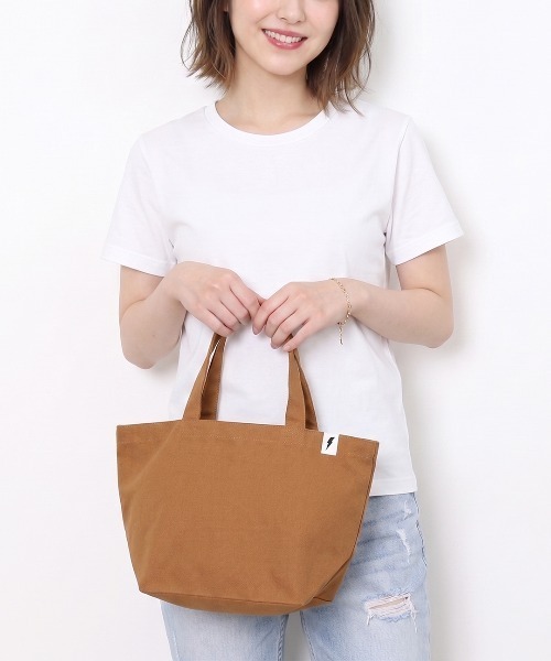 CAMPFREE（キャンプフリー）の「[キャンプフリー] CAMPFREE ワンポイント ミニトートバッグ ランチバッグ 7L [綿 キャンバス 帆布 コットン]（トートバッグ・レディース・ブラック/キャメル/ネイビー/カーキ/アイボリー・FREE）」の16枚目の写真