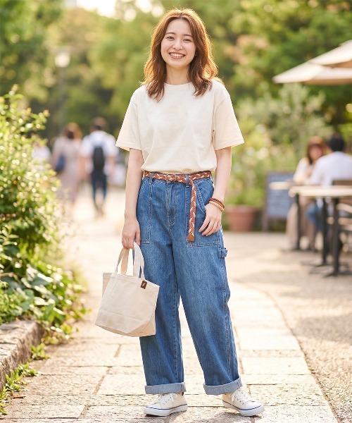 CAMPFREE（キャンプフリー）の「[キャンプフリー] CAMPFREE ワンポイント ミニトートバッグ ランチバッグ 7L [綿 キャンバス 帆布 コットン]（トートバッグ・レディース・ブラック/キャメル/ネイビー/カーキ/アイボリー・FREE）」の17枚目の写真