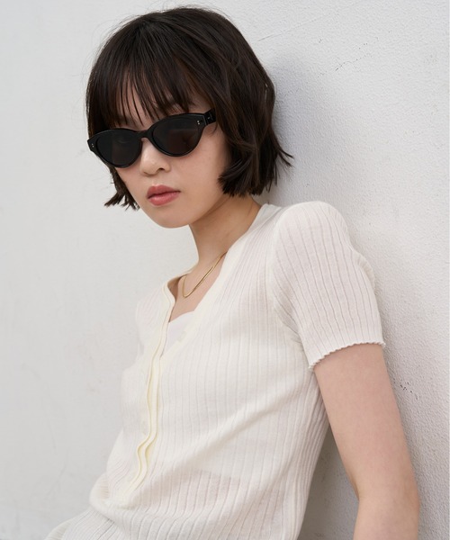 NUJOH(ヌゾ)の「Henley Rib Knit Top / ヘンリーリブニットトップス(ニット/セーター・レディース・グレー/ライトベージュ/アイボリー/ライトブルー・FREE)」の20枚目の写真