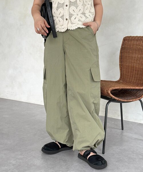 CPCM(シーピーシーエム)の「アソートイージーカーゴパンツ(その他パンツ・レディース・ブラック系その他/ブラック/カーキ/ホワイト・FREE)」の4枚目の写真
