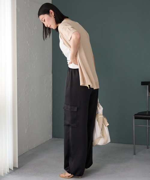 BARNYARDSTORM(バンヤードストーム)の「BARNYARDSTORM / ZIPカーデ×サテンカーゴ【一部店舗限定 / WEB限定サイズ】PETIT&TALL(セットアップ・レディース・ブラック系その他5/グレー系その他・TALL/SHORT/FREE)」の6枚目の写真