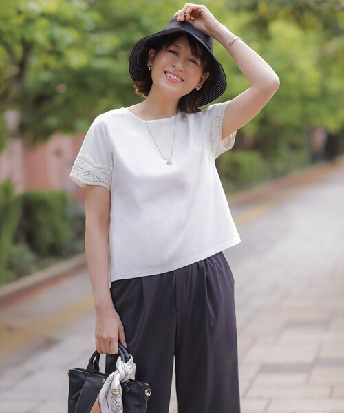 J.PRESS Ladies(J.プレス レディス)の「ソフトナイロン イージー ワイド パンツ(その他パンツ・レディース・ブラック系/ベージュ系・S/XS)」の19枚目の写真