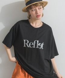 冷感鹿の子 英字箔プリントTシャツ