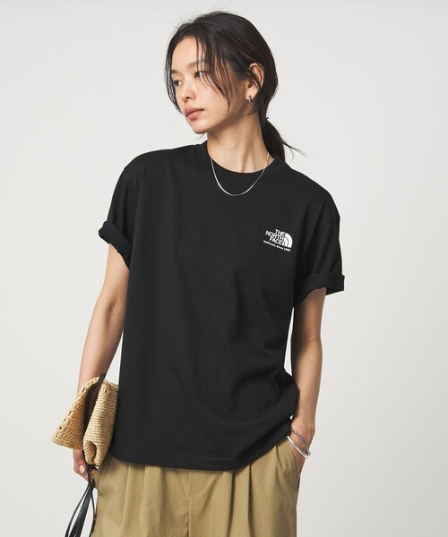 THE NORTH FACE（ザノースフェイス）の「【WEB限定】＜THE NORTH FACE＞ショートスリーブ ヒストリカル ロゴ Tシャツ（Tシャツ/カットソー・レディース・オフホワイト/ブラック/ライトグレー・S）」の8枚目の写真