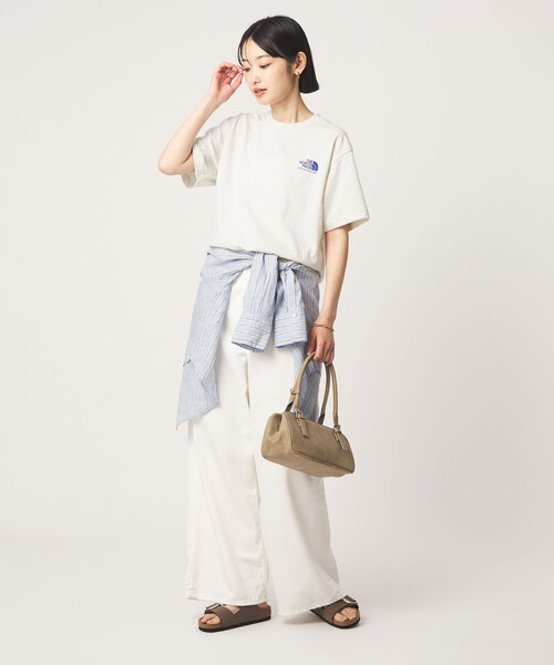 THE NORTH FACE（ザノースフェイス）の「【WEB限定】＜THE NORTH FACE＞ショートスリーブ ヒストリカル ロゴ Tシャツ（Tシャツ/カットソー・レディース・オフホワイト/ブラック/ライトグレー・S）」の16枚目の写真