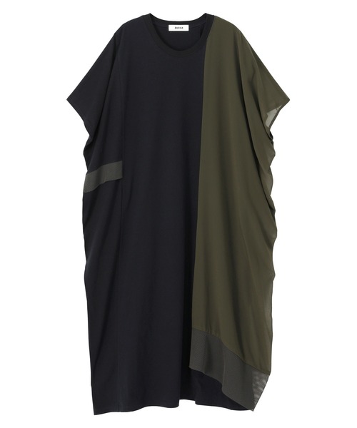 ZUCCa(ズッカ)の「メッシュドッキングジャージィー(ワンピース・レディース・ネイビー/ライトグレー/ブラック・M size)」の1枚目の写真