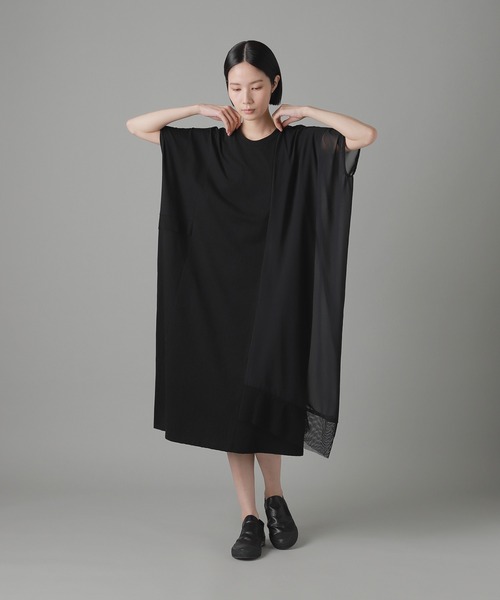 ZUCCa(ズッカ)の「メッシュドッキングジャージィー(ワンピース・レディース・ネイビー/ライトグレー/ブラック・M size)」の6枚目の写真