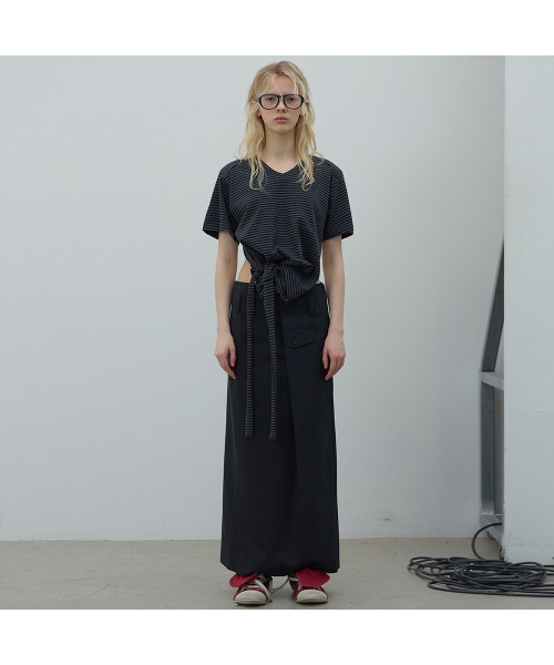 LCDC TM(エルシーディーシーティーエム)の「OVERLAP LONG SKIRT (BLACK)(スカート・レディース・その他・MEDIUM/SMALL)」の11枚目の写真