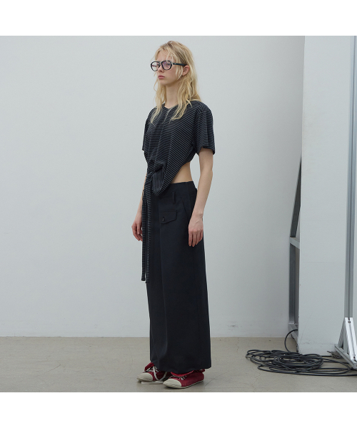 LCDC TM(エルシーディーシーティーエム)の「OVERLAP LONG SKIRT (BLACK)(スカート・レディース・その他・MEDIUM/SMALL)」の10枚目の写真