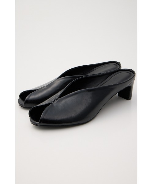 MOUSSY ブラック ポインテッドトゥ ミュール OPEN TOE SQUARE HEEL ミュール（サンダル）｜MOUSSY（マウジー）の