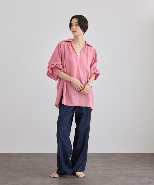 KURO(クロ)の「【KURO for SALON(クロ)】別注EASY TUCK DENIM INDIGO / デニムパンツ(デニムパンツ・レディース・ネイビー・1/0)」の21枚目の写真