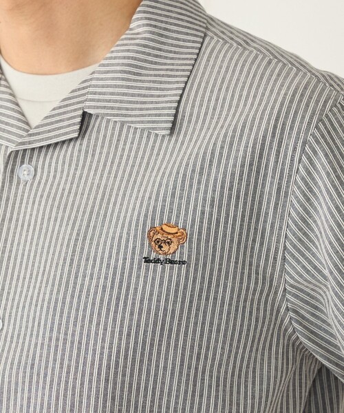 SHIPS Colors(シップス カラーズ)の「SHIPS Colors:TeddyBear(R) コラボ ワンポイント 刺繍 シャツ◇(シャツ/ブラウス・メンズ・ライトホワイト/ネイビー/ブラック・MEDIUM/LARGE/X-LARGE)」の14枚目の写真