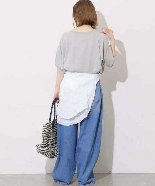 JOURNAL STANDARD relume(ジャーナルスタンダード レリューム)の「《WEB限定追加》接触冷感 / ウォッシャブルクールドルマンプルオーバー(ニット/セーター・レディース・ネイビー/ライトグレー/ブラック/グリーン/ブラウン・FREE)」の19枚目の写真