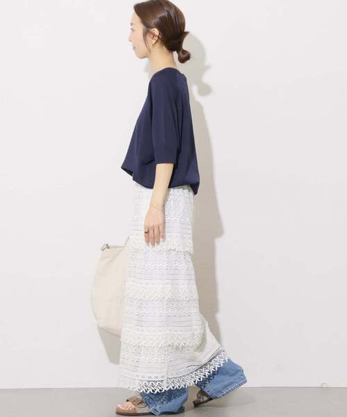 JOURNAL STANDARD relume(ジャーナルスタンダード レリューム)の「《WEB限定追加》接触冷感 / ウォッシャブルクールドルマンプルオーバー(ニット/セーター・レディース・ネイビー/ライトグレー/ブラック/グリーン/ブラウン・FREE)」の17枚目の写真