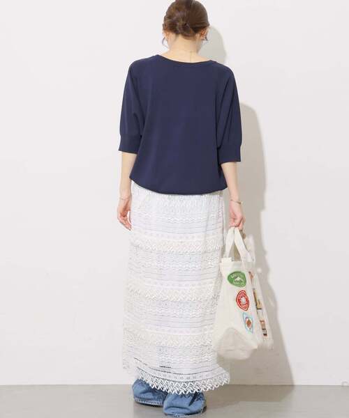 JOURNAL STANDARD relume(ジャーナルスタンダード レリューム)の「《WEB限定追加》接触冷感 / ウォッシャブルクールドルマンプルオーバー(ニット/セーター・レディース・ネイビー/ライトグレー/ブラック/グリーン/ブラウン・FREE)」の16枚目の写真