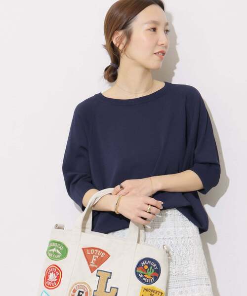 JOURNAL STANDARD relume(ジャーナルスタンダード レリューム)の「《WEB限定追加》接触冷感 / ウォッシャブルクールドルマンプルオーバー(ニット/セーター・レディース・ネイビー/ライトグレー/ブラック/グリーン/ブラウン・FREE)」の15枚目の写真
