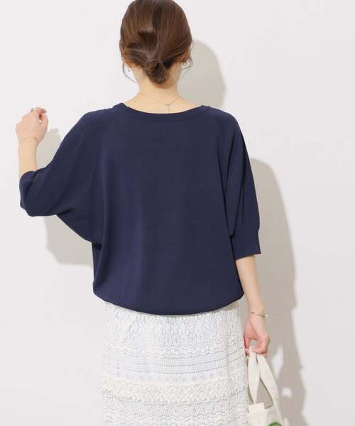 JOURNAL STANDARD relume(ジャーナルスタンダード レリューム)の「《WEB限定追加》接触冷感 / ウォッシャブルクールドルマンプルオーバー(ニット/セーター・レディース・ネイビー/ライトグレー/ブラック/グリーン/ブラウン・FREE)」の12枚目の写真