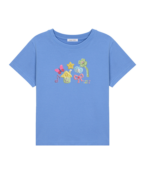 ARIGHTANGLE(アライトアングル)の「CLAY CROP TEE (3 COLOR)(Tシャツ/カットソー・レディース・スカイブルー/レッド/パープル・FREE)」の1枚目の写真