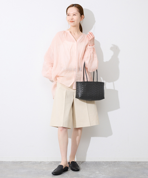 SLOBE IENA(スローブイエナ)の「《追加》NHE/ニエ ロングハンドルカゴバッグ S26004NGANGNG HA(かごバッグ・レディース・ブラック・FREE)」の5枚目の写真