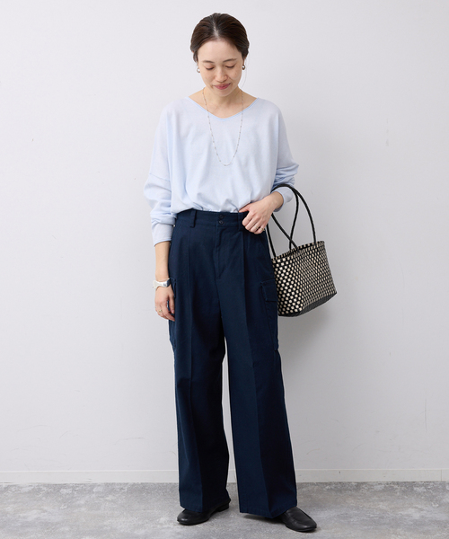SLOBE IENA(スローブイエナ)の「《追加》NHE/ニエ ロングハンドルカゴバッグ S26004NGANGNG HA(かごバッグ・レディース・ブラック・FREE)」の3枚目の写真